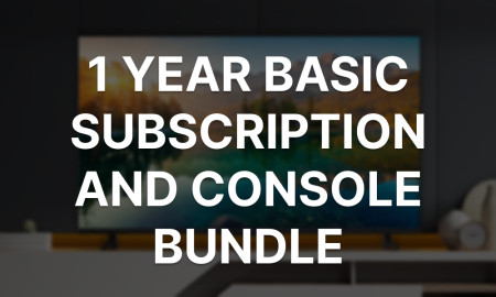 TV ON 1 year Basic Subscription and Console Bundle