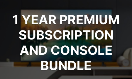 TV ON 1 year Premium Subscription and Console Bundle